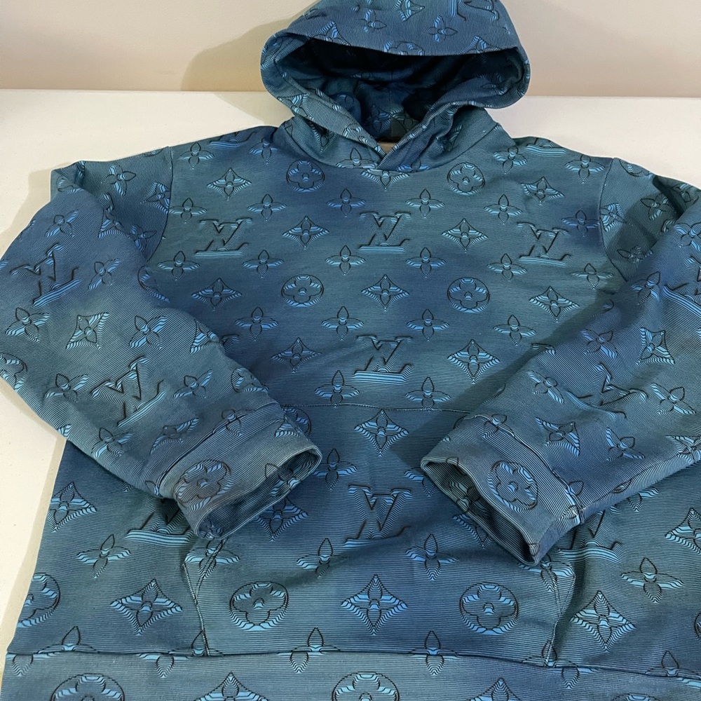 LOUIS VUITTON 2054 BLUE GREEN HOODIE XXL